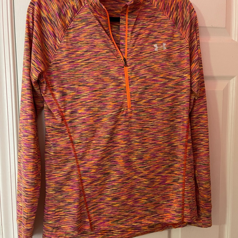 Multi colored quarter zip